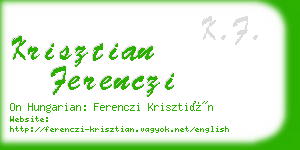 krisztian ferenczi business card